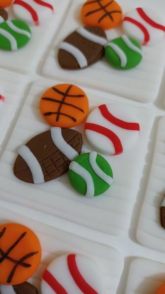 10 Apliques 6x6 cm Bolas Esportivas