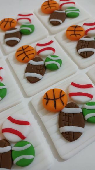 10 Apliques 6x6 cm Bolas Esportivas