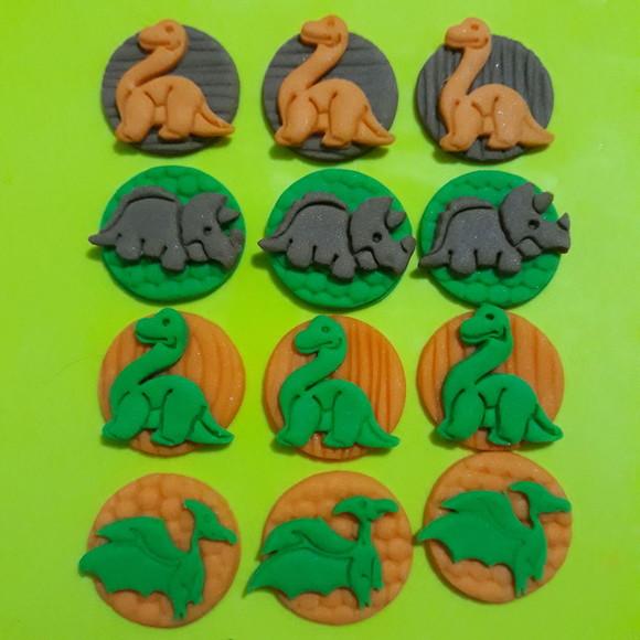 10 Apliques Açúcar para Doces Dinossauros