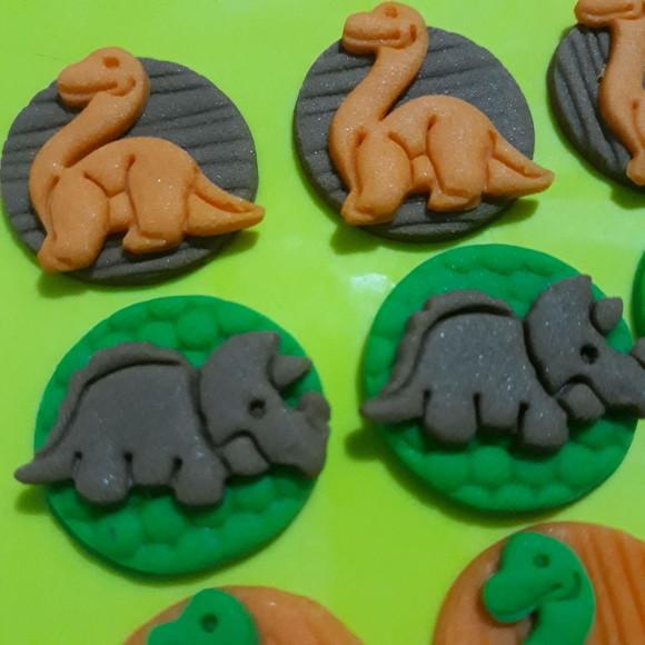 10 Apliques Açúcar para Doces Dinossauros