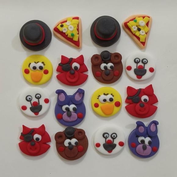 10 Apliques de Açúcar 3cm Five Night At Freddy