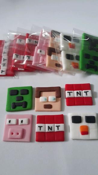 10 apliques de açúcar 3cm Minecraft