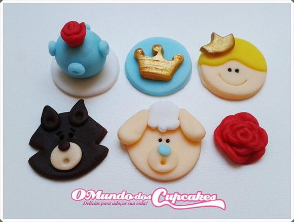 10 Apliques de açúcar 3cm para docinhos Pequeno Principe