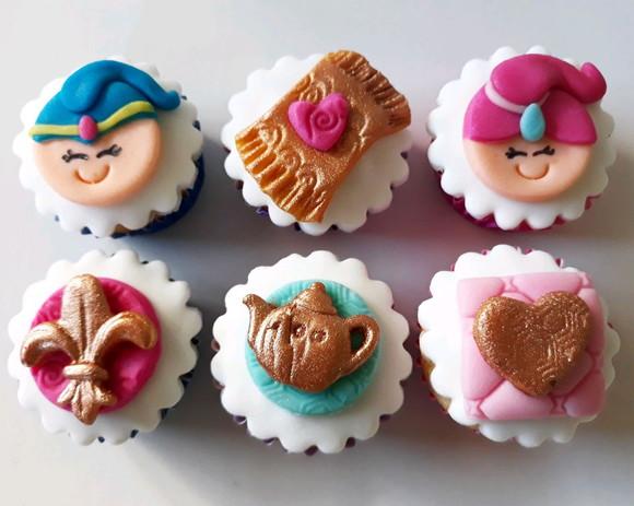 10 apliques de açúcar 4 cm Shimmer e Shine