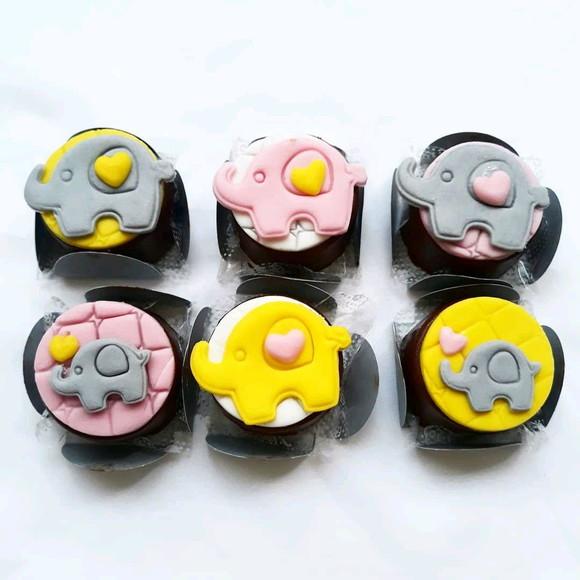10 Apliques de açúcar 4cm Elefantinho