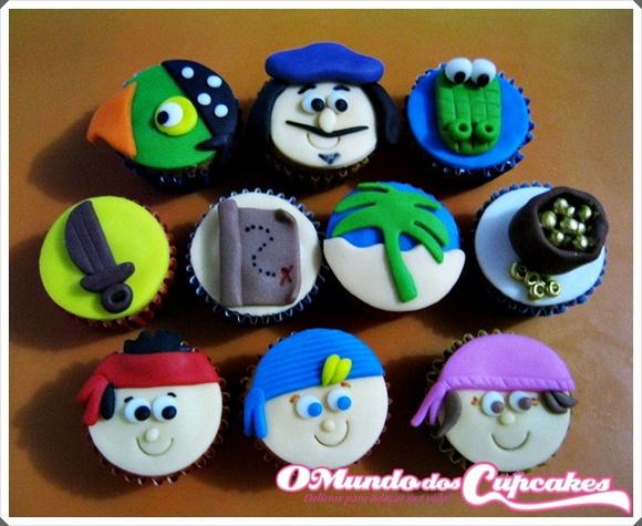 10 apliques de açúcar 4cm Jake e os Piratas