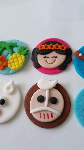 10 Apliques de açúcar 4cm Moana
