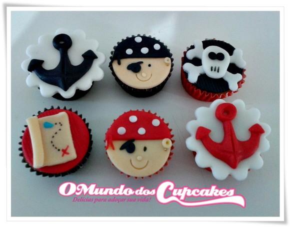 10 Apliques de Açúcar 5 cm Piratas