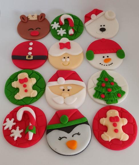 10 Apliques De Açúcar 5cm Natal