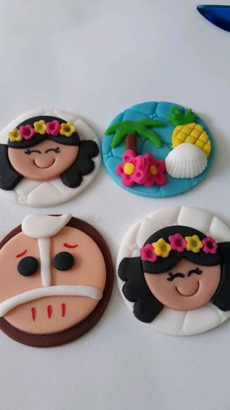 10 Apliques de açúcar 5cm Pirulitos Moana