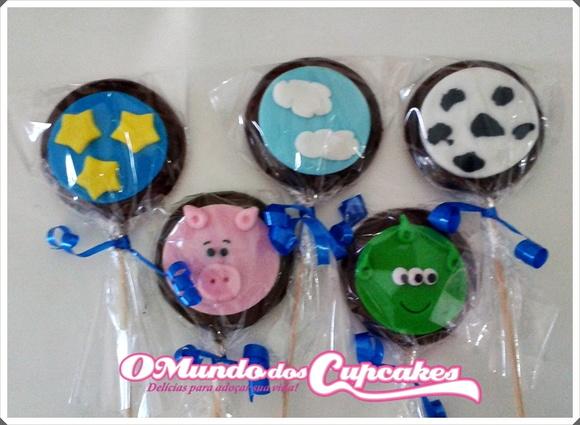 10 Apliques de açúcar 5cm Toy Story pirulitos
