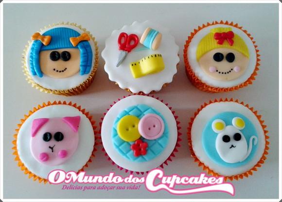 10 Apliques de açúcar Cupcakes 6cm Lalaloopsy