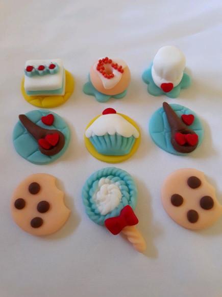 10 Apliques de açúcar Docinhos 3cm Confeitaria