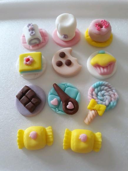 10 Apliques de açúcar Docinhos 3cm Confeitaria