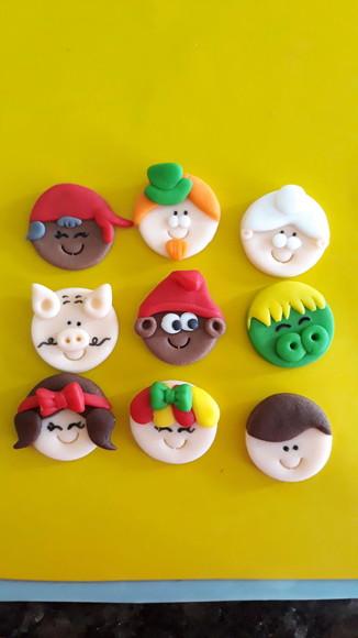 10 Apliques de açúcar para doces 3 cm Sitio