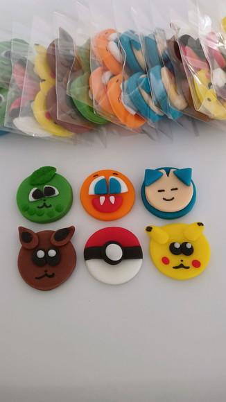 10 Apliques de açúcar para doces Pokemon