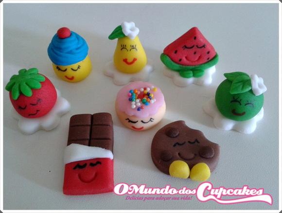 10 apliques de açúcar para doces Shopkins