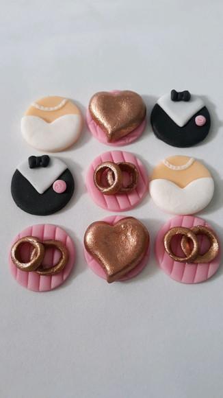 10 Apliques de açúcar para docinhos 3cm Casamento
