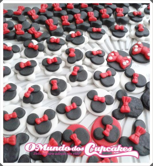 10 apliques de açúcar para Docinhos Minnie