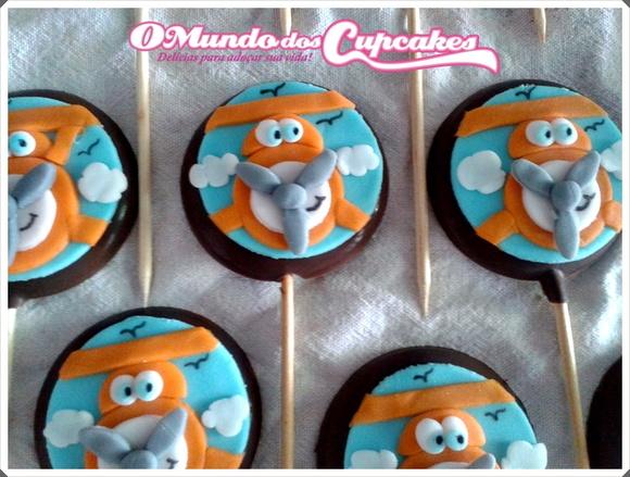 10 Apliques de açúcar para pirulitos 5 cm Aviões
