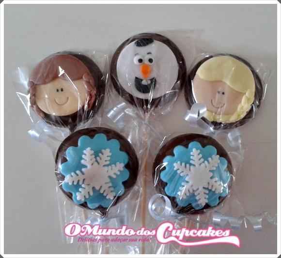 10 Apliques de açúcar para Pirulitos 5 cm Frozen