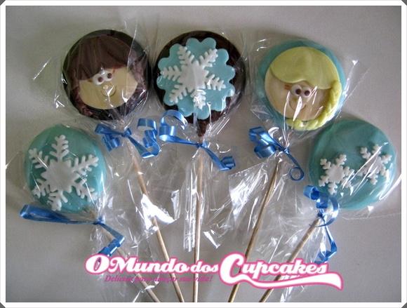 10 Apliques de açúcar para Pirulitos 5 cm Frozen