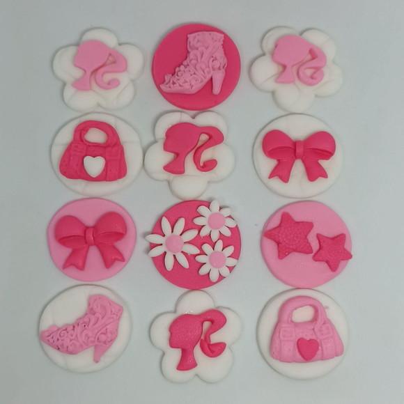 10 Apliques para Doces Barbie 3cm