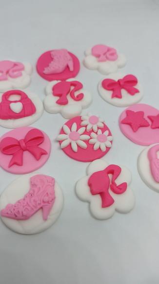 10 Apliques para Doces Barbie 3cm