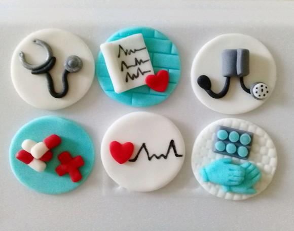 10 Apliques Pirulitos 5 cm Medicina