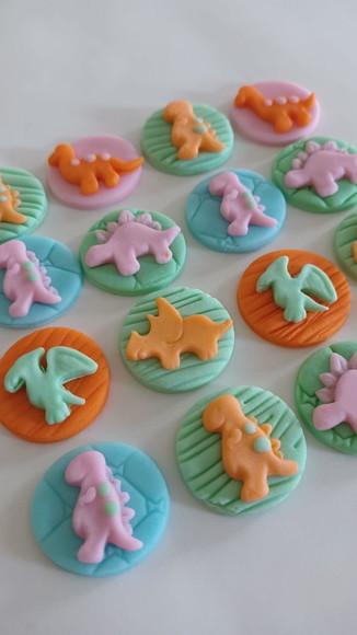 10 Confeitos de Açúcar 3cm Dino Baby