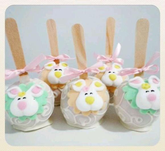 10 confeitos de açúcar 5 cm Coelhinhos Páscoa