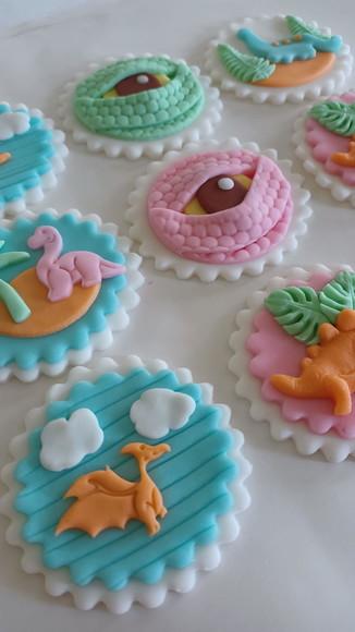 10 Confeitos de Açúcar 6cm Dino Baby