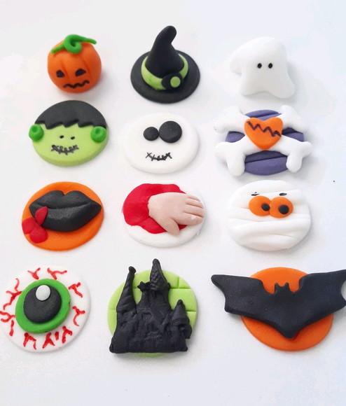 10 unid Apliques Açúcar Halloween