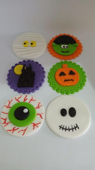 10 Unid Apliques Cupcakes Halloween