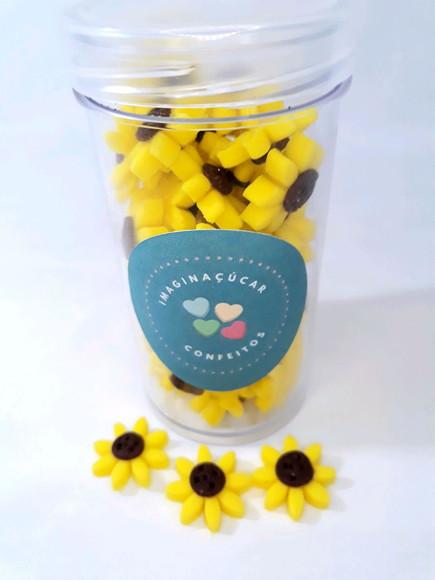 25 Apliques Mini Girassol para Brigadeiros
