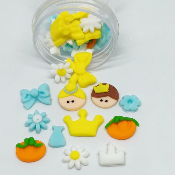 40 Mini Confeitos Cinderela para Doces