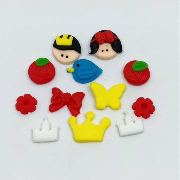 40 Mini Confeitos de Açúcar Branca de Neve