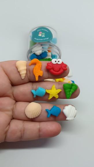 40 Mini Confeitos Fundo do Mar para Doces