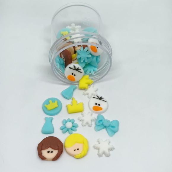 40 Mini Confeitos Frozen para Doces