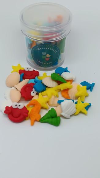 40 Mini Confeitos Fundo do Mar para Doces