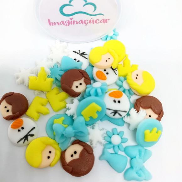 40 Mini Confeitos Frozen para Doces