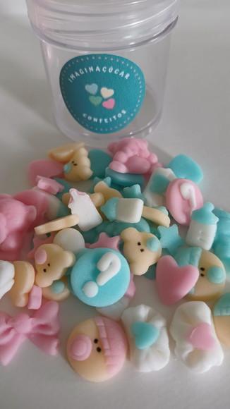 Mini Confeitos Chá Revelação Para Doces E Chocolates