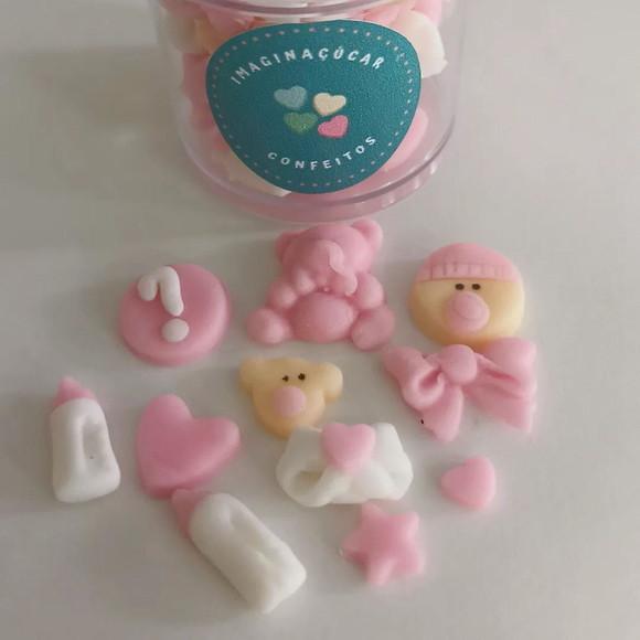 Mini Confeitos Chá Revelação Para Doces E Chocolates