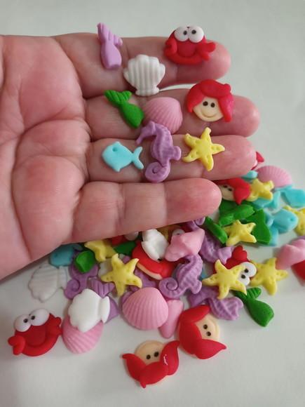 Mini Confeitos Sereia para Doces
