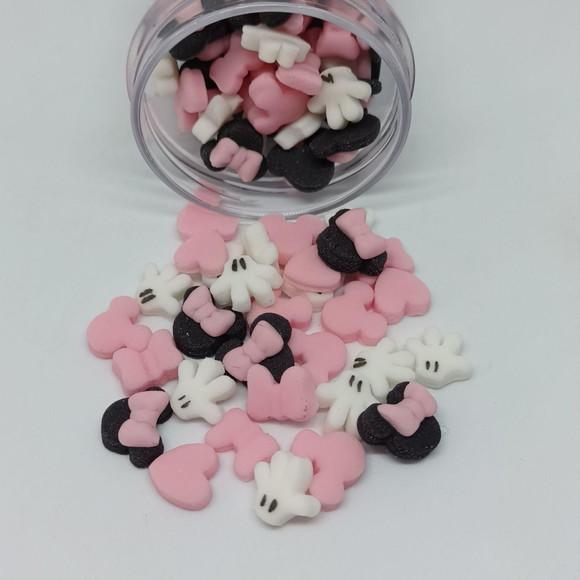 Mini Confeitos para Doces Minnie Rosa