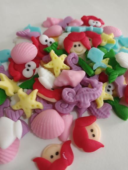 Mini Confeitos Sereia para Doces