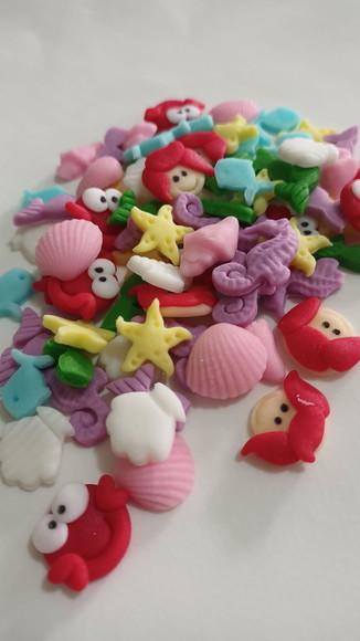 Mini Confeitos Sereia para Doces