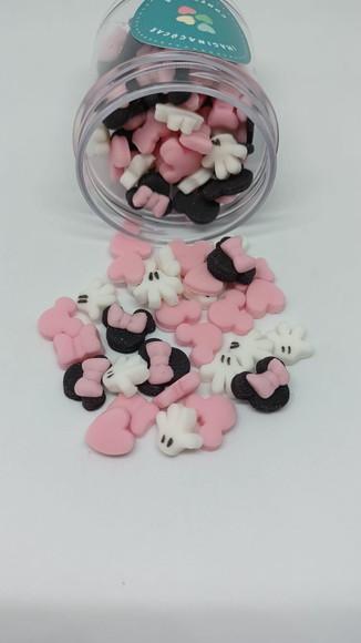 Mini Confeitos para Doces Minnie Rosa