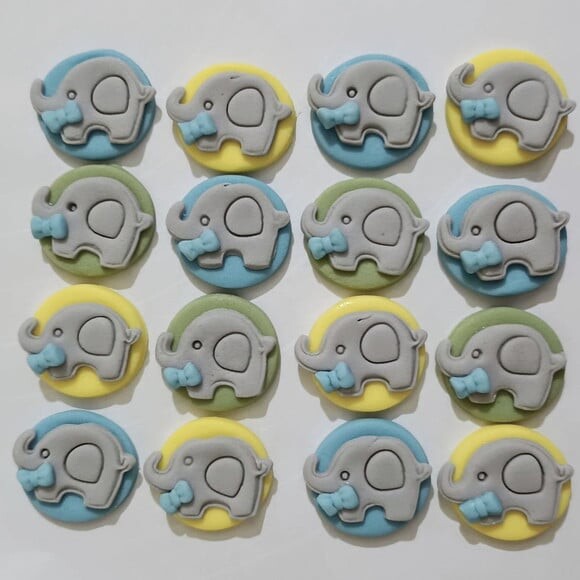 Confeitos de Açúcar 3cm Elefantinho