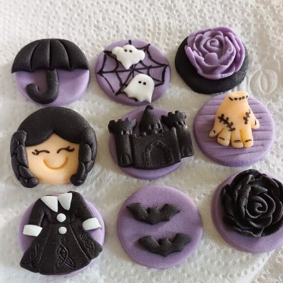 Confeitos de Açúcar 3cm Wandinha
